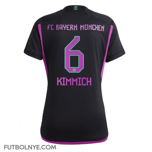 Camiseta Bayern Munich Joshua Kimmich #6 Visitante Equipación para mujer 2023-24 manga corta